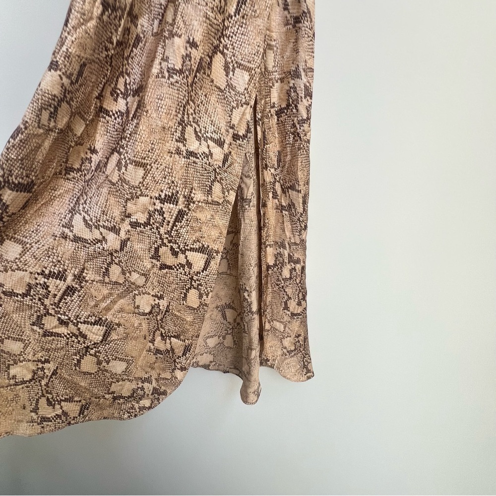 Banana Republic Dreamer 100% Silk Maxi Dress Snake Print Slip Tank Small Luxury - Picture 8 of 16